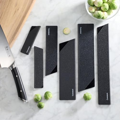 Secure Sharp 6-Piece Knife Edge Guard Set Black