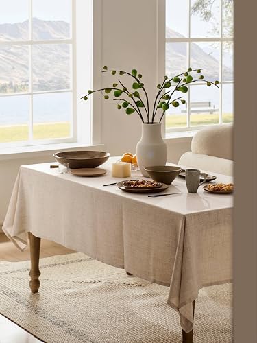 Muted Color Linen TableclothFarmhouse Style