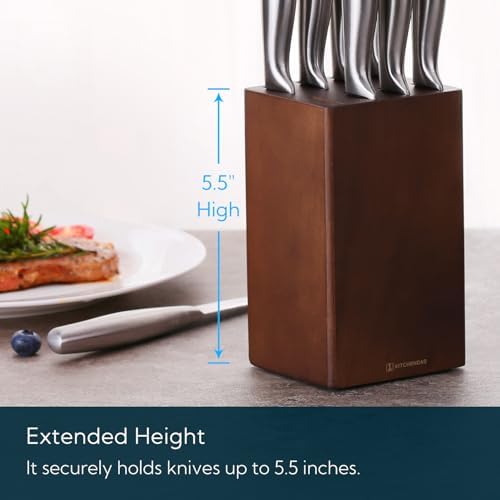 55-inch Steak Knife Block Holder - Protect Your Knives Compact Stylish Design