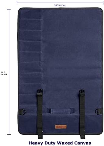 Knives in a Knife Roll Bag Navy Blue