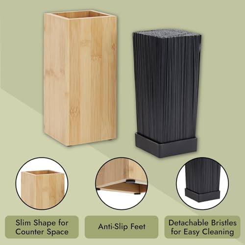 Elevate Your Kitchen with Juvale Bamboo Knife Block