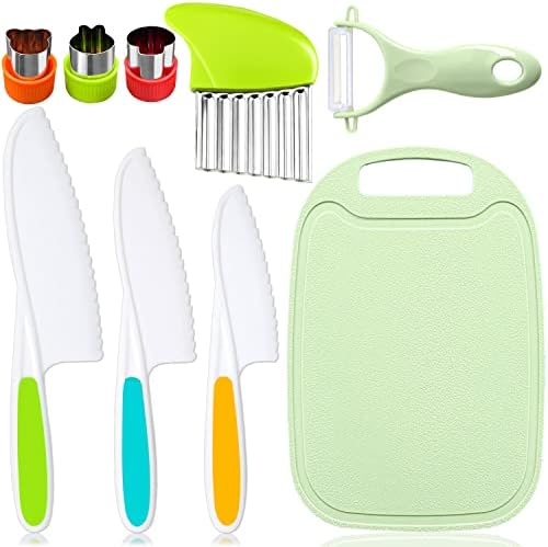 9-Piece Kids Kitchen Knife Set for Real Cooking