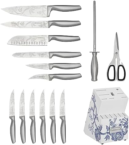 Cuisinart premium 15pc stainless steel knife block set