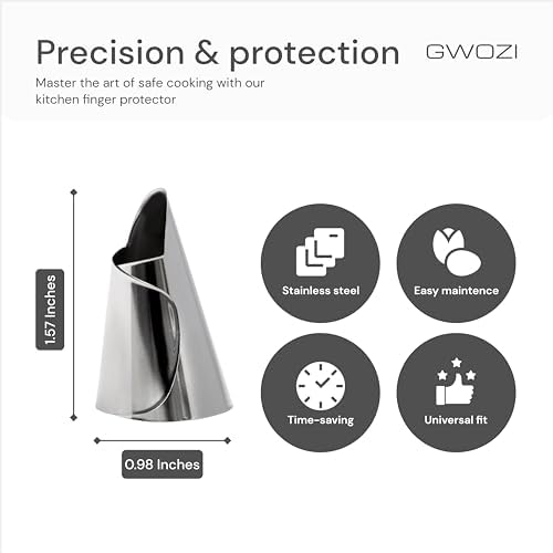 GWOZI Stainless Steel Finger Protector Kitchen Safety Set