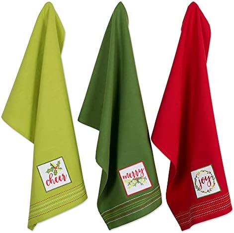 100 Cotton Oversized Holiday Dish Towels 18x28