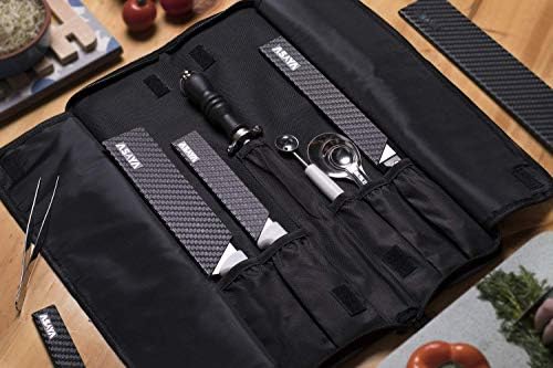 Asaya Chef Knife Roll Bag - 12 Pockets for Easy Storage