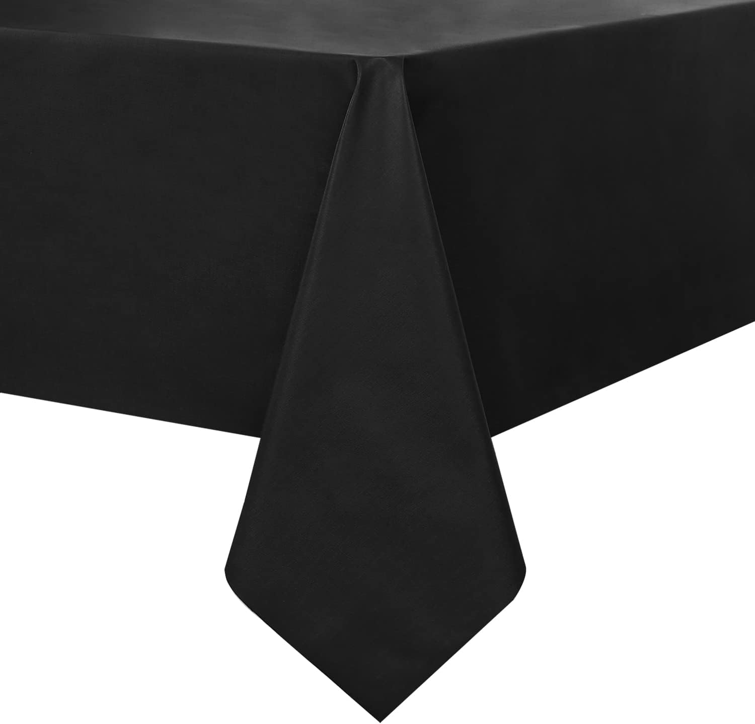 Romanstile 100 Waterproof PVC Tablecloth - 54 x 78 Inch Black