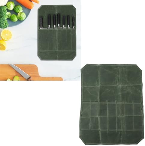 Portable Chef Knife Roll Bag OD Green