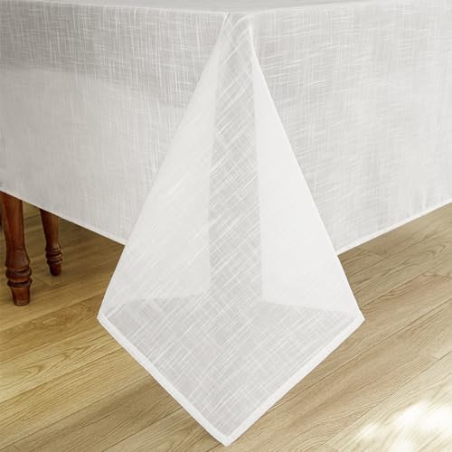 Linen Textured Rectangle Tablecloth 60x120 Inch
