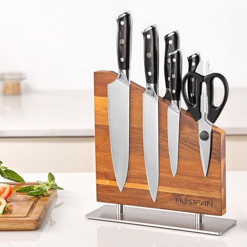 Magnetic Knife Block wStrong suction no knives for Kitchen Organizer