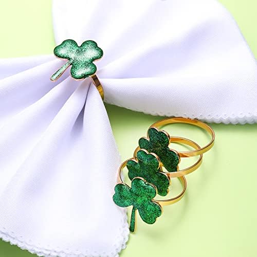 Shamrock St Patricks Day Napkin Ring Set