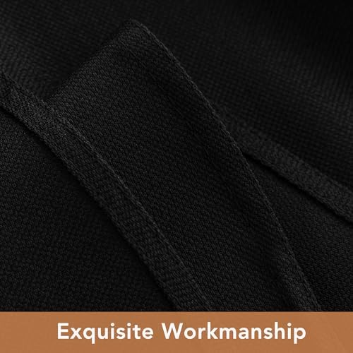 BIFENBI Premium Tablecloth for Parties - 60x84 Inch Black Textured