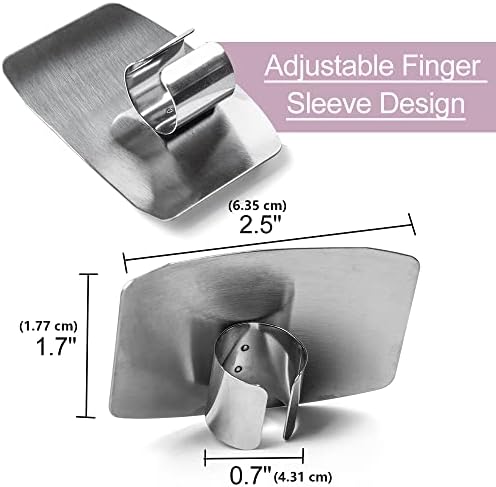 Stainless Steel Finger Guards - 4-Piece Set for Kitchen Use