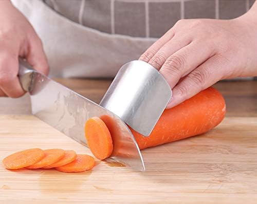 Safety-First Stainless Steel Finger Guards for Kitchen Use