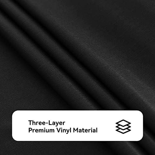 Romanstile 100 Waterproof PVC Tablecloth - 54 x 78 Inch Black