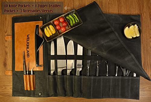14-Pocket Knife Roll Case