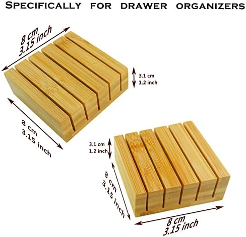 LIJEPNA Bamboo Knives Block Organizer - Holds 10 Knives