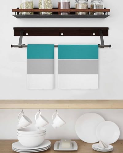 Falaniique Turquoise Black Waffle Hand Towels