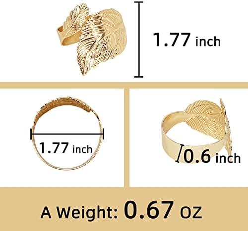Sturdy 8-Piece Gold Napkin Rings Durable Elegant for Dining