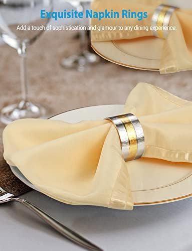Dress Up Napkins with 2-Tone Napkin Rings from URWOOW
