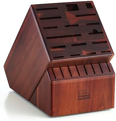 Cooks Standard Acacia Wood Knife Block for Easy Storage