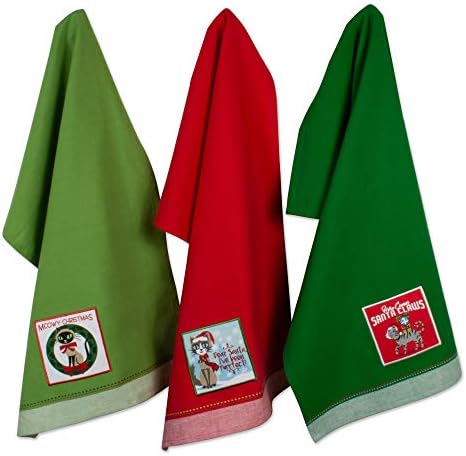 Cozy Holiday Kitchen Towels for Dog and Cat Lovers
