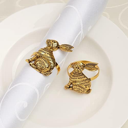 Easter Bunny Napkin Rings 6-Piece Set