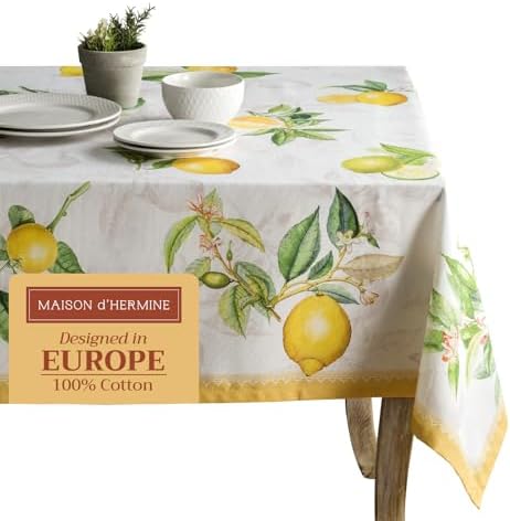 Maison dHermine 60x120 Rectangle Tablecloth Cotton