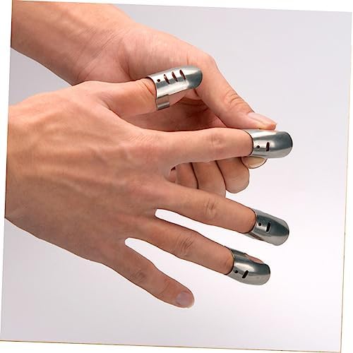 Alipis 4-Piece Stainless Steel Finger Protectors for Safe Kitchen Use