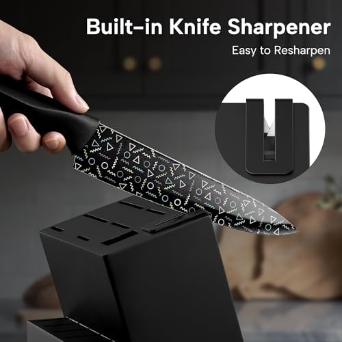 Astercook 15-Piece Knife Set with Built-in Sharpener
