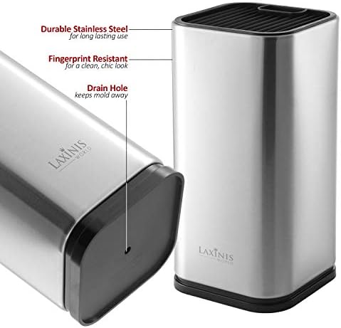 Laxnis World Universal Stainless Steel Knife Block