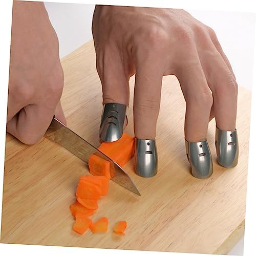 Cabilock 4-Piece Stainless Steel Finger Protectors Kitchen Safety Guard