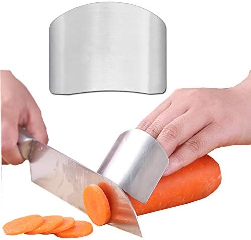 Safety-First Stainless Steel Finger Guards for Kitchen Use