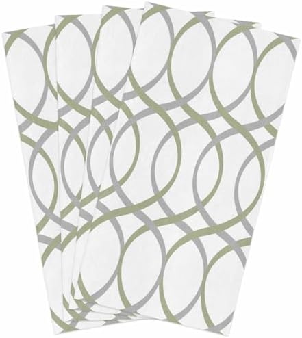 Sage Green Stripes Kitchen Towels
