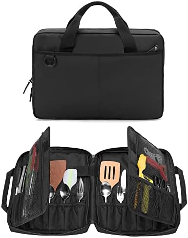 Samdew Chef Knife Bag with 20 Slots and Lockhole 1