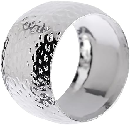 12-Piece Silver Napkin Rings for Weddings Parties