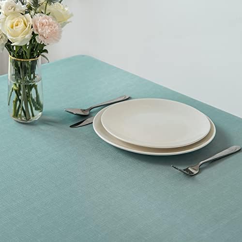 Maxmill Slubby Texture Tablecloth Slate Blue - Durable for Dining Events