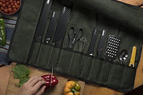 Asaya Canvas Chef Knife Roll Bag