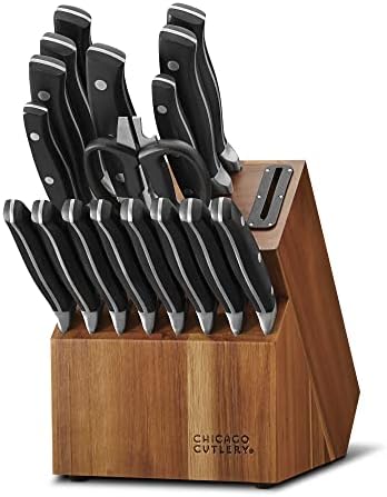 18-Piece Chef Knife Set with Built-In Sharpener