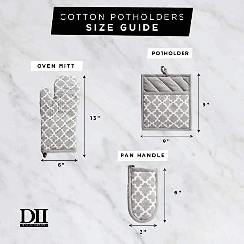 Cozy Kitchen Essentials Quilted Mitt Potholder Set