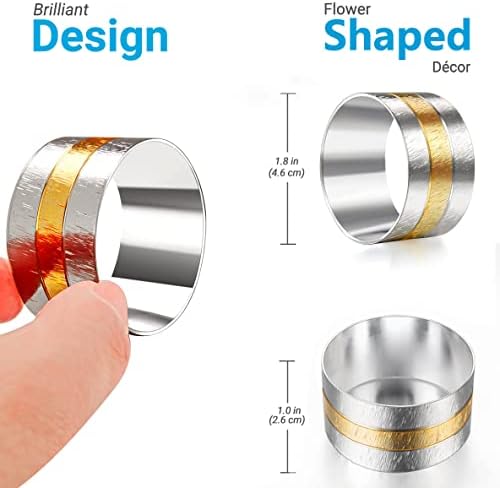 Dress Up Napkins with 2-Tone Napkin Rings from URWOOW