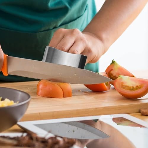 BINGONE 5 PCS Stainless Steel Finger Guard for Cutting Food