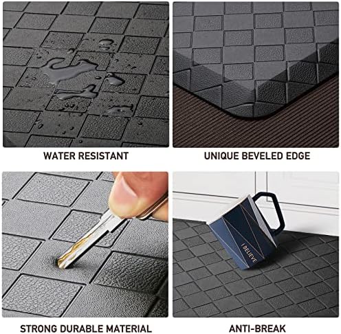 HappyTrends Anti-Fatigue Kitchen Mat Waterproof 173x60 Ergonomic