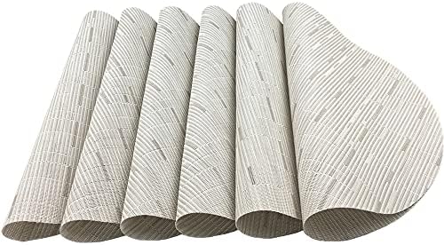6-Piece Heat-Resistant Round Placemats for Kitchen