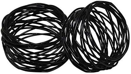 Object Handmade Napkin Rings 12-Piece Set for Parties Weddings Black 12