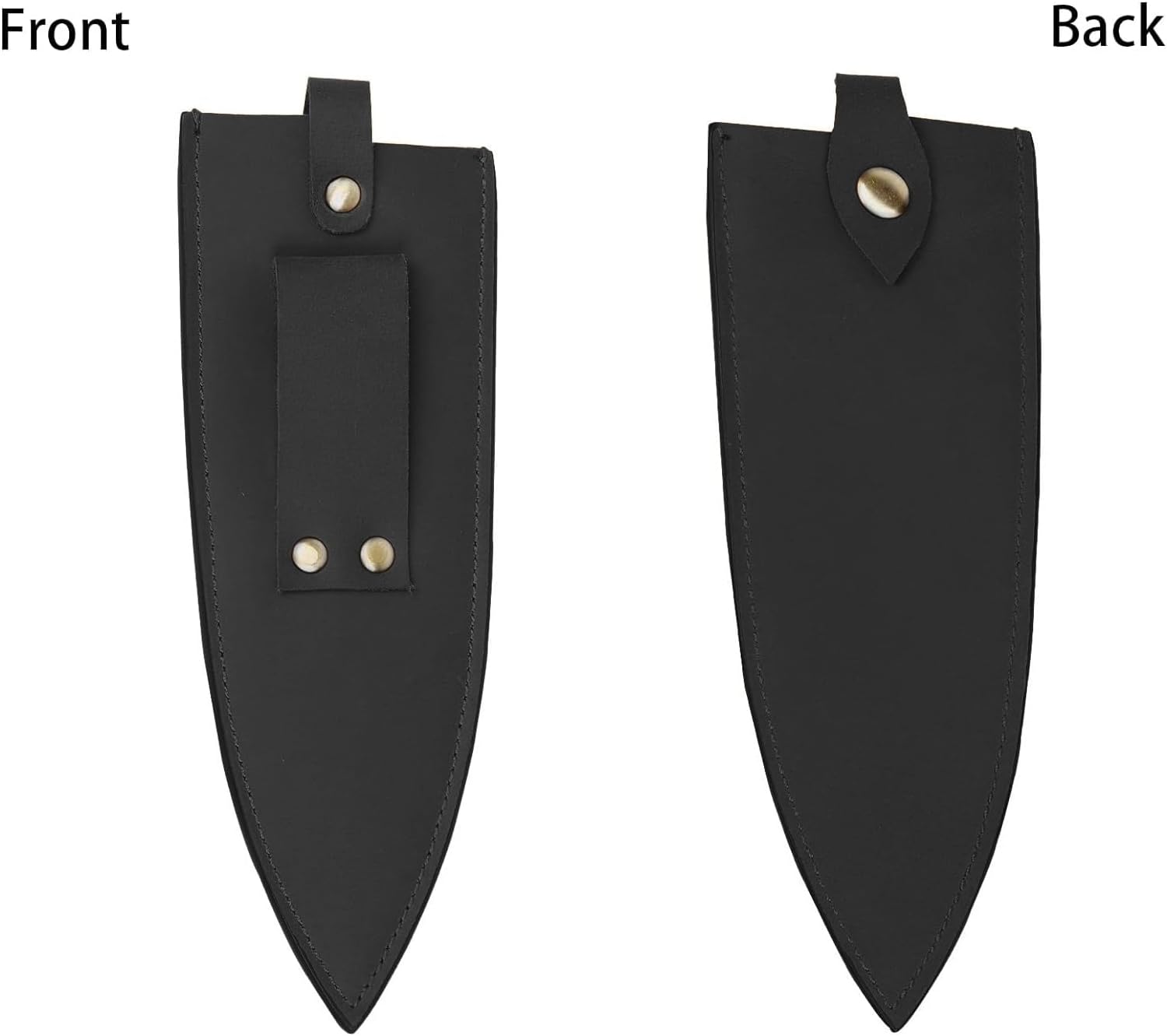 Qchengsan 8-Inch Cowhide Leather Knife Sheath with Belt Loop