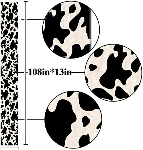 Bathrooms and Foyers Made Beautiful with the nepnuser Cow Print Table Runner