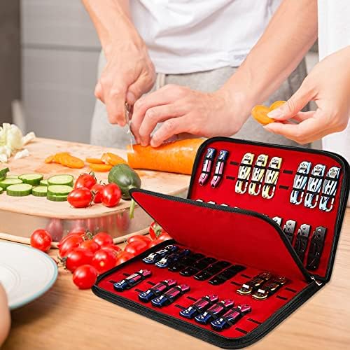 QEES Multi-Purpose Knife Storage Case - 40 Slot Organizer for Men