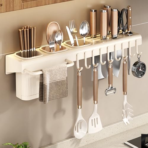 Versatile Plastic Knife Rack for Kitchen Organization