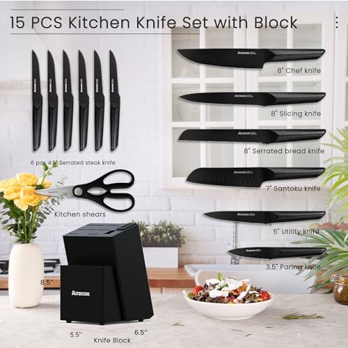 Astercook Premium Knife Set Transform Your Kitchen with 15-Piece Collection